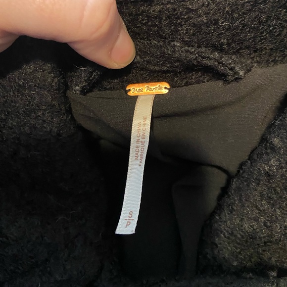 Free People Black Small Trench Coat - Picture 3 of 4